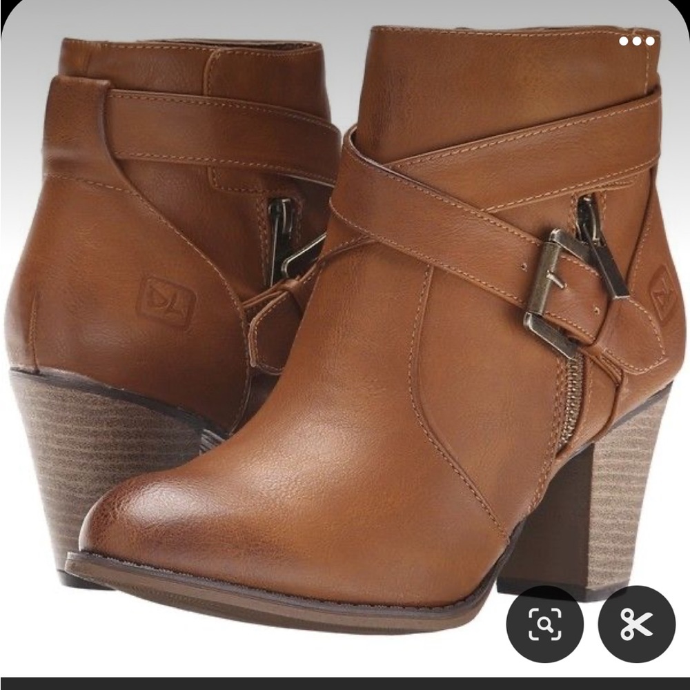 Dallas Burnished Cognac Heel